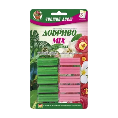 Добриво мінеральне 1гр*30шт (палички) Квітофор Чистий лист
