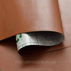 Самоклеющая экокожа в рулоне 1.37*1m*0.5mm Светло-коричневый (D) SW-00001332