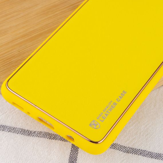 Шкіряний чохол Xshield для Samsung Galaxy S24 Ultra Жовтий / Yellow | Зображення 2