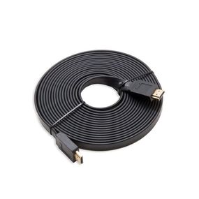 Кабель Merlion HDMI-HDMI 10m,v1.4,плоский Black,(Пакет),Q60