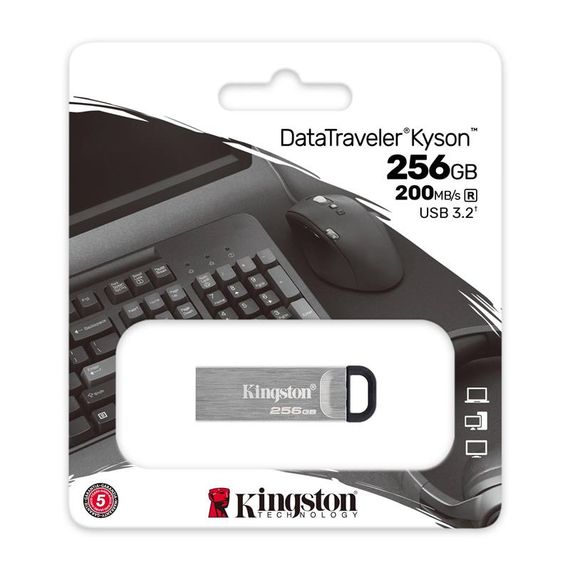 Накопитель Kingston 256GB USB 3.2 Gen1 DT Kyson (DTKN/256GB) | Зображення 2