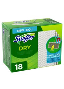 Сменные сухие салфетки для швабры Swiffer Dry 18 шт