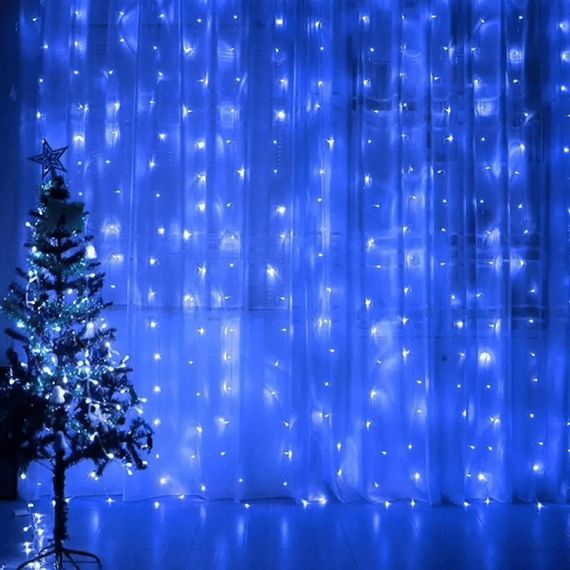 Гірлянда-штора 3х1,5 м, 240 LED, Синє світло XPRO (234567945_320) | Зображення 4