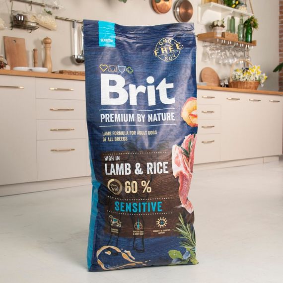 Корм сухий Brit Premium Dog Sensitive Lamb для собак з чутливим травленням з ягням 15 кг | Зображення 4