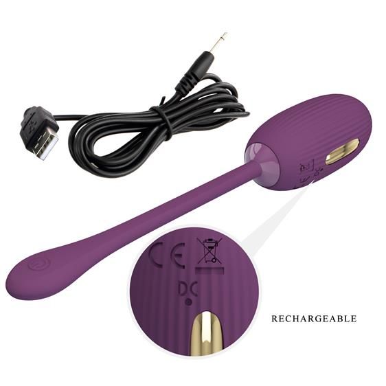 Віброяйце - Pretty Love Doreen Electric Shock Egg Purple (App) | Зображення 3