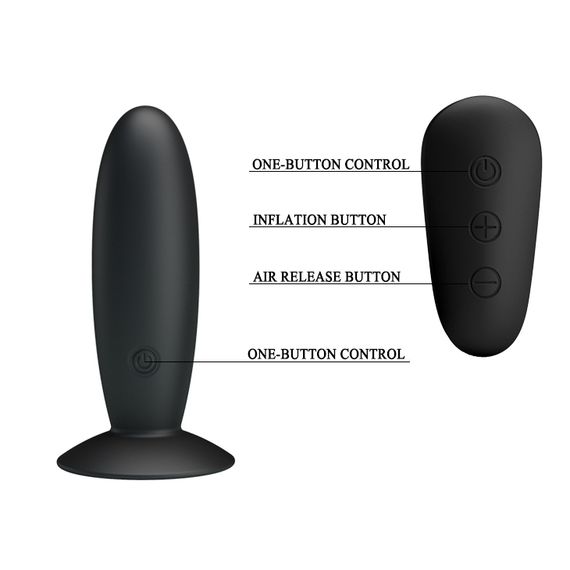 Анальна пробка з вібрацією MR Play Super Rower Remote Control Vibrating Anal Plug, чорна | Зображення 6