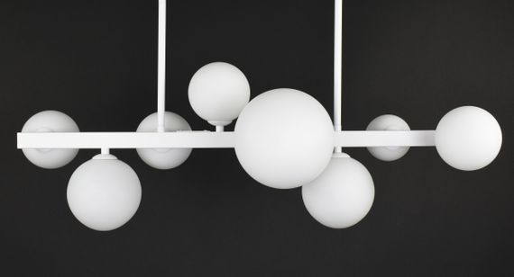 Люстра стельова на 8 лампочок 27860 Білий 35-65х28х77 см. | Зображення 4