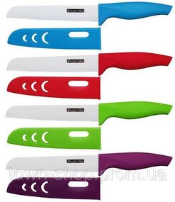 Нож керамический Kamille Miracle Blade для хлеба 15см + чехол цветной KM-5159