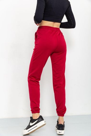 Спорт штаны женские двухнитка  цвет бордовый 129R1466 | Зображення 3