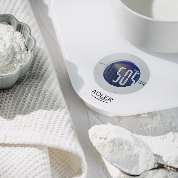 Ваги кухонні електронні Adler AD 3180 до 10 кг зі скляною платформою | Зображення 6
