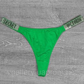 Женские кружевные стринги Виктория Сикрет со стразами, бикини стринги Victoria`s Secret, премиум качество