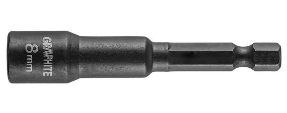 Головка торцевая GRAPHITE, ударная с магнитом, 8 мм, сталь S2 (56H551)