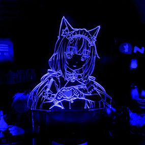 Акриловий світильник-нічник Nekopara синій tty-n001885