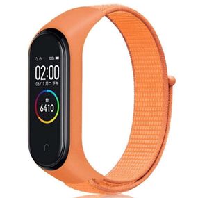 Ремешок Nylon для Xiaomi Mi Band 3/4/5/6 Помаранчевий
