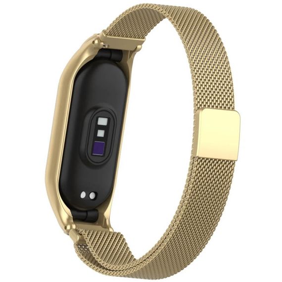 Ремешок Milanese Loop Design для Xiaomi Mi Band 5/6 Vintage gold | Зображення 1