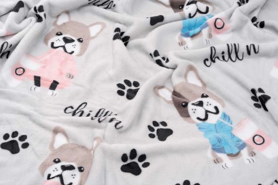 Плед Ardesto Flannel, 160х200 см, бульдоги (ART0112PB) | Зображення 5