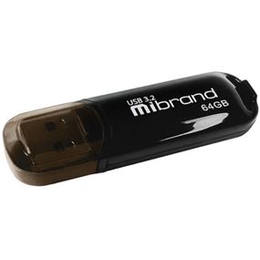 USB флеш накопичувач Mibrand 64GB Marten Black USB 3.2 (MI3.2/MA64P10B) (MI3.2/MA64P10B)