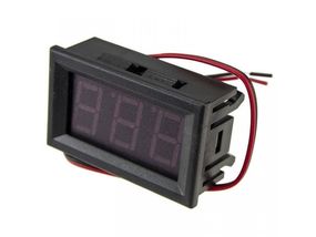 Вольтметр цифровий з LED-індикатором 0.56 дюйма 4,5-30V в корпусі для інсталяції (два дроти)) СИНІЙ