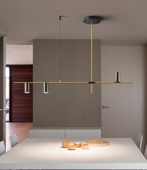 Люстра стельова на 3 лампочки 26466 Золото 55х12х123 см. | Зображення 1