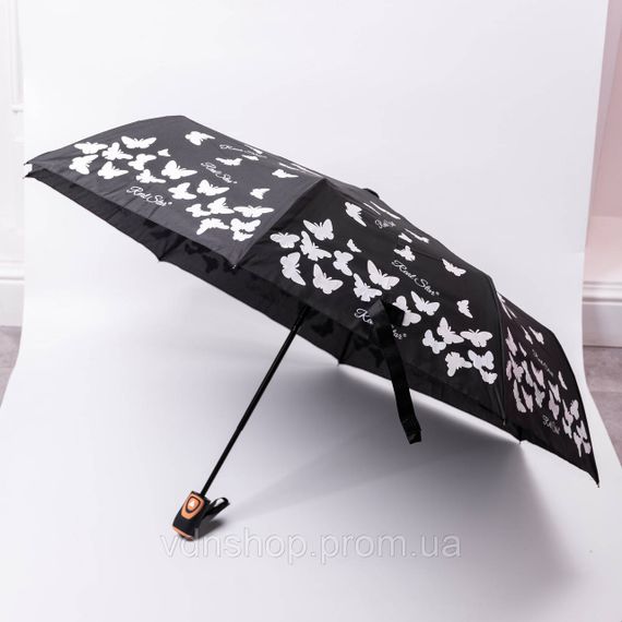 Зонт полуавтомат с принтом прочный из полиэстера диаметр 97 см Черный HP-23-2B | Зображення 6