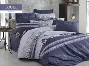 Постільна білизна EVA Ranforce 160 х 220 см. Louise Indigo-Lila