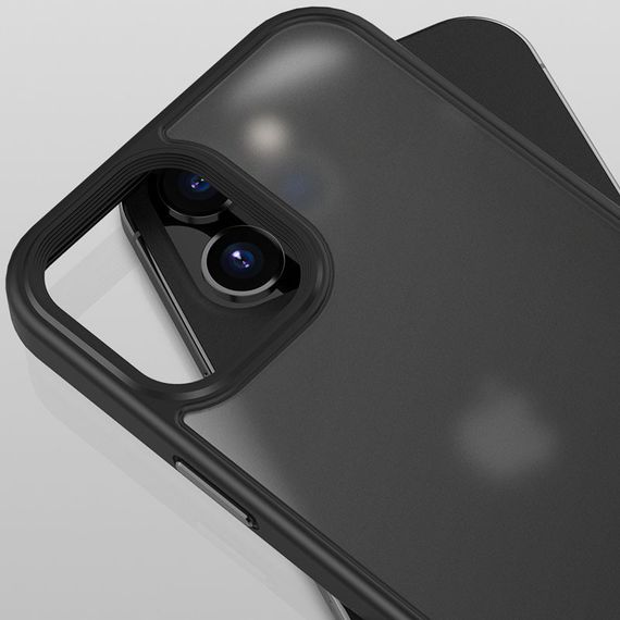 TPU+PC чохол Metal Buttons для Apple iPhone 12 Pro / 12 (6.1") Чорний | Зображення 4