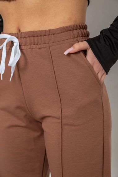 Спорт штани женские  -уценка, цвет темно-коричневый, 247R4670-1-U-9 | Зображення 4