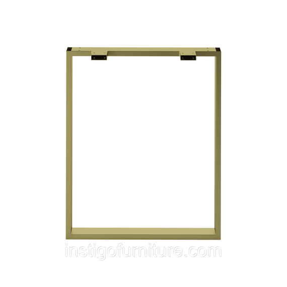 Опора ножка для стола из металла 600×120mm, H=730mm (профильная труба: 60x20mm) Золото | Зображення 2