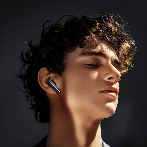 Беспроводные наушники HOCO EQ23 Plus Duke II true wireless ANC+ENC BT headset Black | Зображення 4