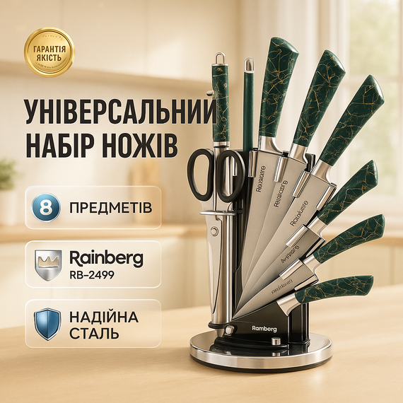 Набір ножиків для кухні, Якісний набір ножів з підставкою Універсальний ножів LJ-70