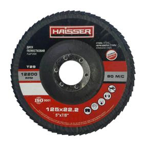 Круг пелюстковий конічний 125х22, 2 мм, P80, Т29 Haisser