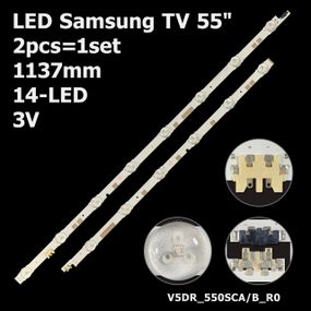 LED підсвітка Samsung TV 55" inch 1137mm 14-led V5DR_550SCA_R0 + V5DR_550SCB_R0 BN96-38482A 2шт.