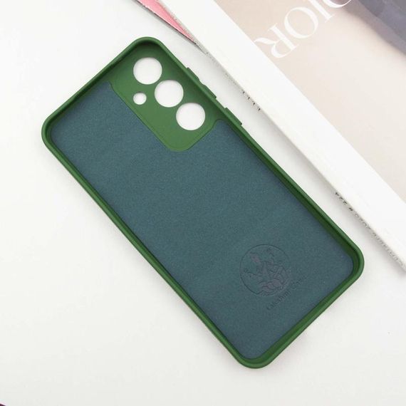 Чохол TPU GETMAN Liquid Silk Full Camera для Samsung Galaxy S24+ Зелений / Dark green | Зображення 2