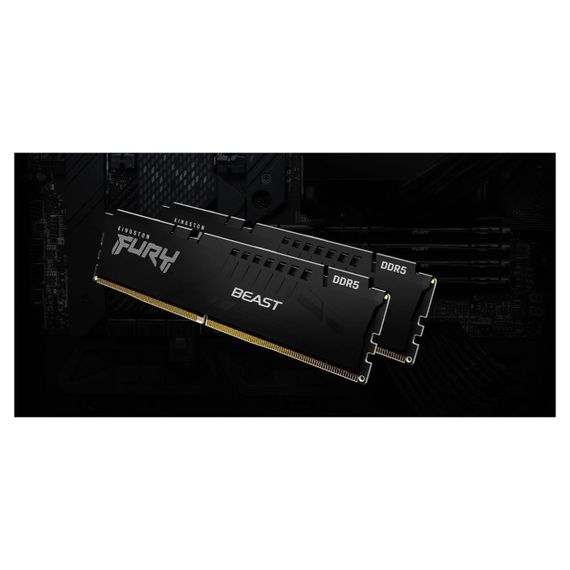 Память ПК Kingston DDR5 64GB KIT (32GBx2) 6000 FURY Beast EXPO KF560C30BBEK2-64 | Зображення 3