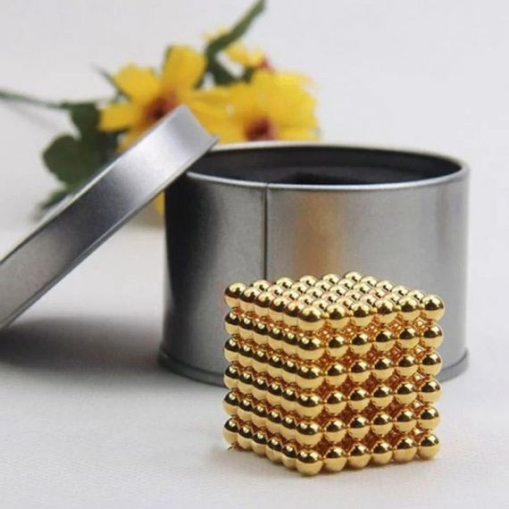 Магнитная головоломка конструктор антистресс Нео NeoCube Золотой, Неокуб 216, Магнитный кубик NEOCUBE WX-51 | Зображення 4