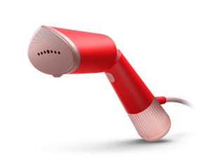 Відпарювач Philips компактний Series 5000, 1400Вт, 120мл, паровий удар -24гр, складана ручка, чохол-рукавичка, пластик, червоний (STH5020/40)
