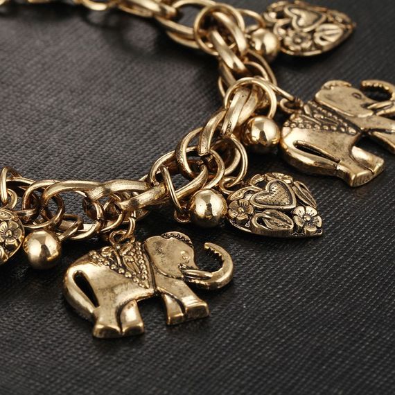 Женский браслет Primo Pulseira Elephant - Gold | Зображення 1