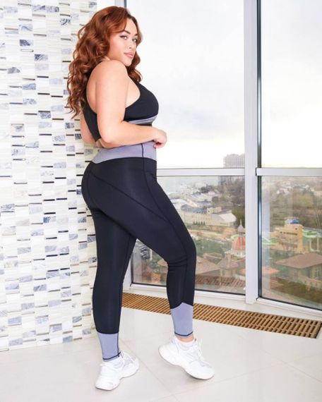 Спортивні чорні лосини plus size