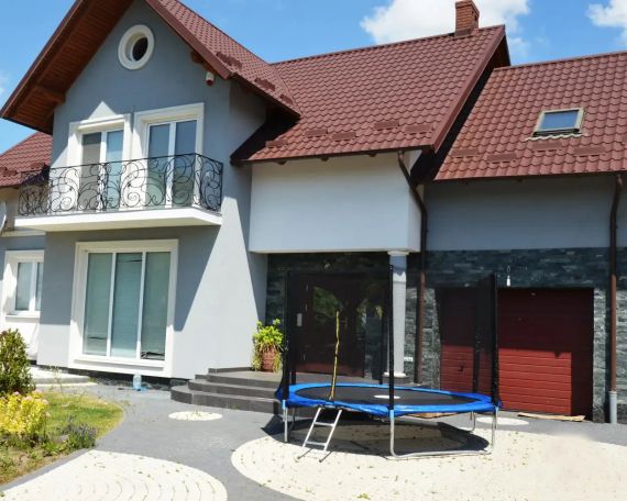 Батут дитячий Atleto 252 см із захисною сіткою для дому та дачі синій 21000800 | Зображення 1