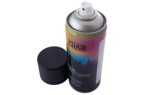 Эмаль универсальная RAL 9005 чёрная матовая 400мл СИЛА | Зображення 1