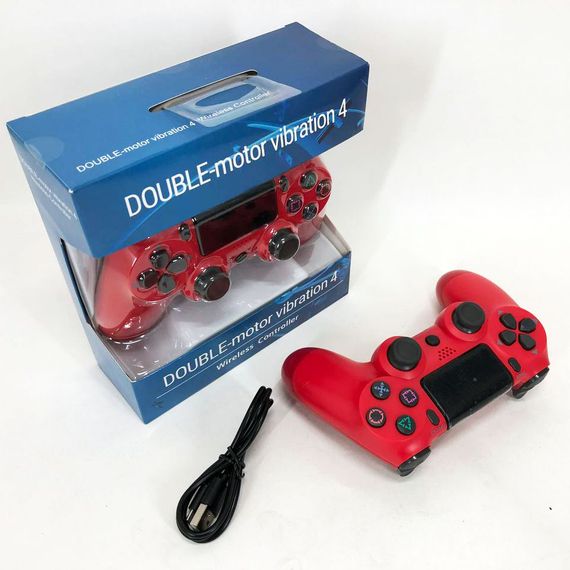 Джойстик DOUBLESHOCK для PS 4, бездротовий ігровий геймпад PS4/PC акумуляторний джойстик. SU-175 Колір: червоний | Зображення 3