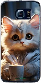 Чохол на Samsung Galaxy S6 Edge G925F Білий кіт "5646t-83-2448"
