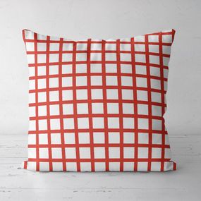 Подушка декоративная Soft Оранжевая клетка 45x45 см (45PST_23M034)