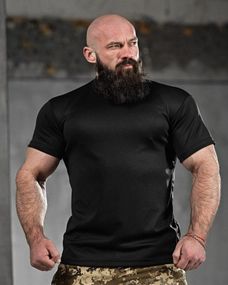 Тактична вологовідвідна футболка veres чорна ДЛ6296