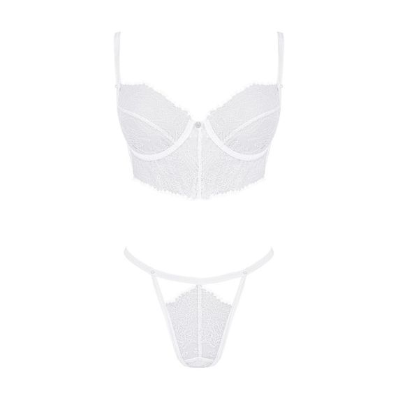 Комплект ажурный Obsessive Bianelle белый, S/M sexstyle | Зображення 4