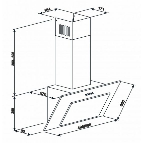 Витяжка кухонна Eleyus VERTICAL 700 60 BL (VERTICAL70060BL) | Зображення 7