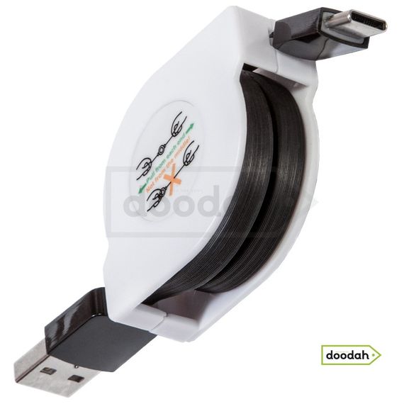 Дата кабель рулетка USB - Type C, 1 м, Tolus 3FT | Зображення 1