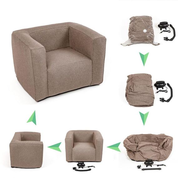 Надувное кресло Коричневое SW-00002291 | Зображення 5