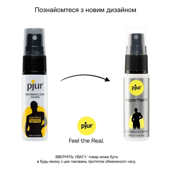 Спрей-пролонгатор pjur Superhero Performance Spray 20 мл, всотується в шкіру, природні компоненти | Зображення 2