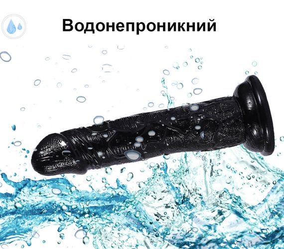 Фаллоимитатор на присоске ( 19 см, черный) | Зображення 4